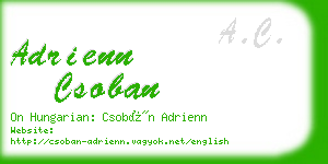 adrienn csoban business card